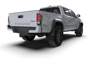 Toyota Tacoma Mud Flap Kit - Rally Armor - UR Black Flap/Green Logo - Black - `16-`23 Toyota Tacoma Mud Flap Kit - Rally Armor - UR Black Flap/Green Logo - Black - `16-`23
